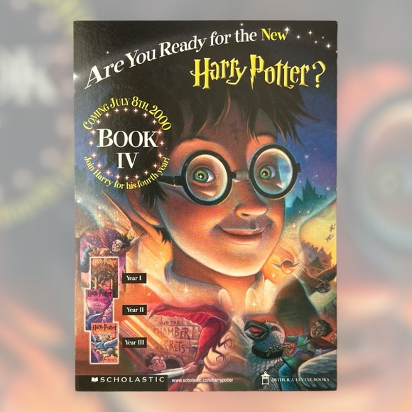 Harry Potter Vintage 2000 Promo Postcard Goblet of Fire & Icebreakers Bundle - Picture 3 of 4